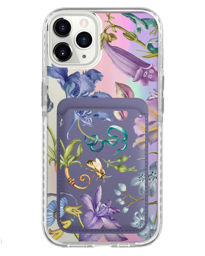 iPhone Magnetic Wallet Holo Case - Violetta