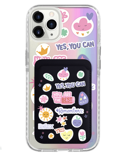 iPhone Magnetic Wallet Holo Case - You are the Best 2.0