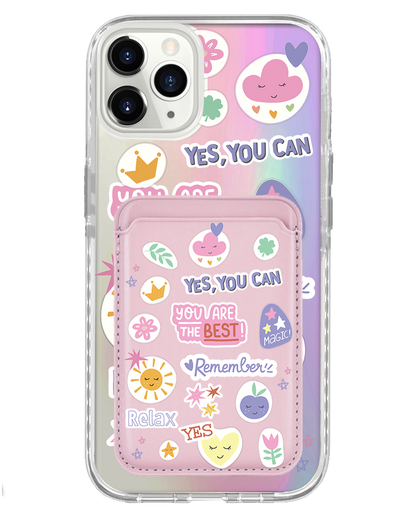 iPhone Magnetic Wallet Holo Case - You are the Best 2.0