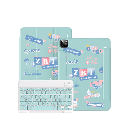 iPad / Android Tab Wireless Keyboard Flipcover - Zerobaseone Members