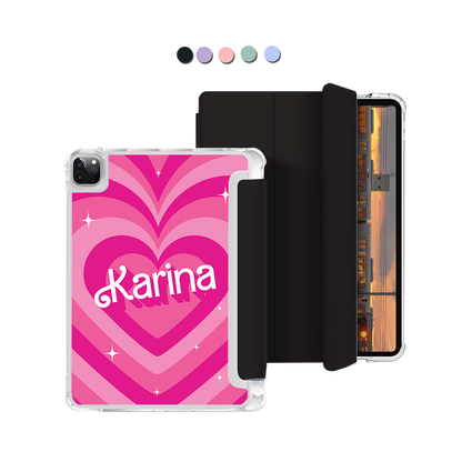 iPad Macaron Flip Cover - Barbie Love Pattern