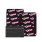 iPad / Android Tab Wireless Keyboard Flipcover - Barbie Monogram