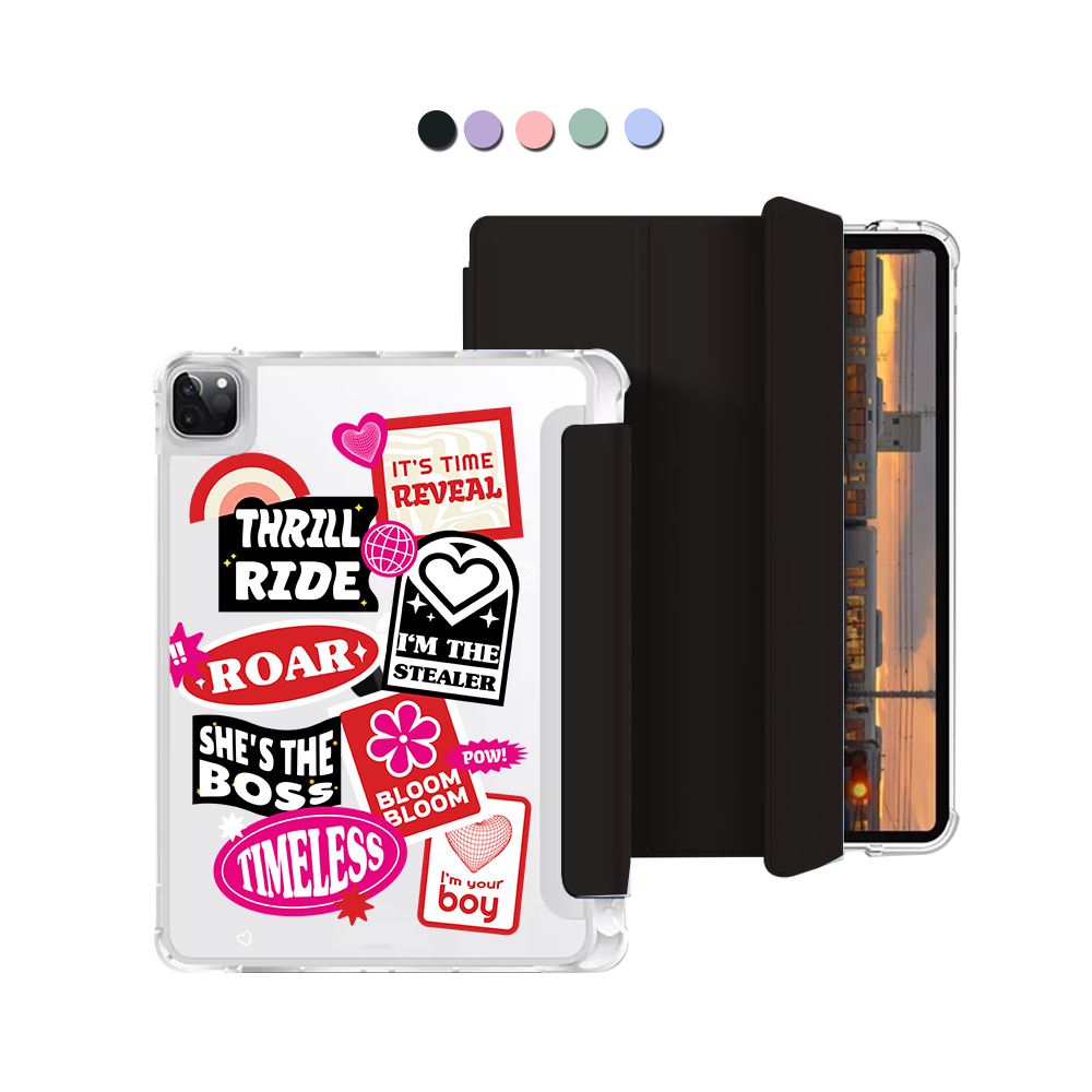 iPad Macaron Flip Cover - The Boyz Song Sticker Pack