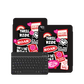 iPad / Android Tab Wireless Keyboard Flipcover - The Boyz Song Sticker Pack