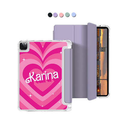 iPad Macaron Flip Cover - Barbie Love Pattern
