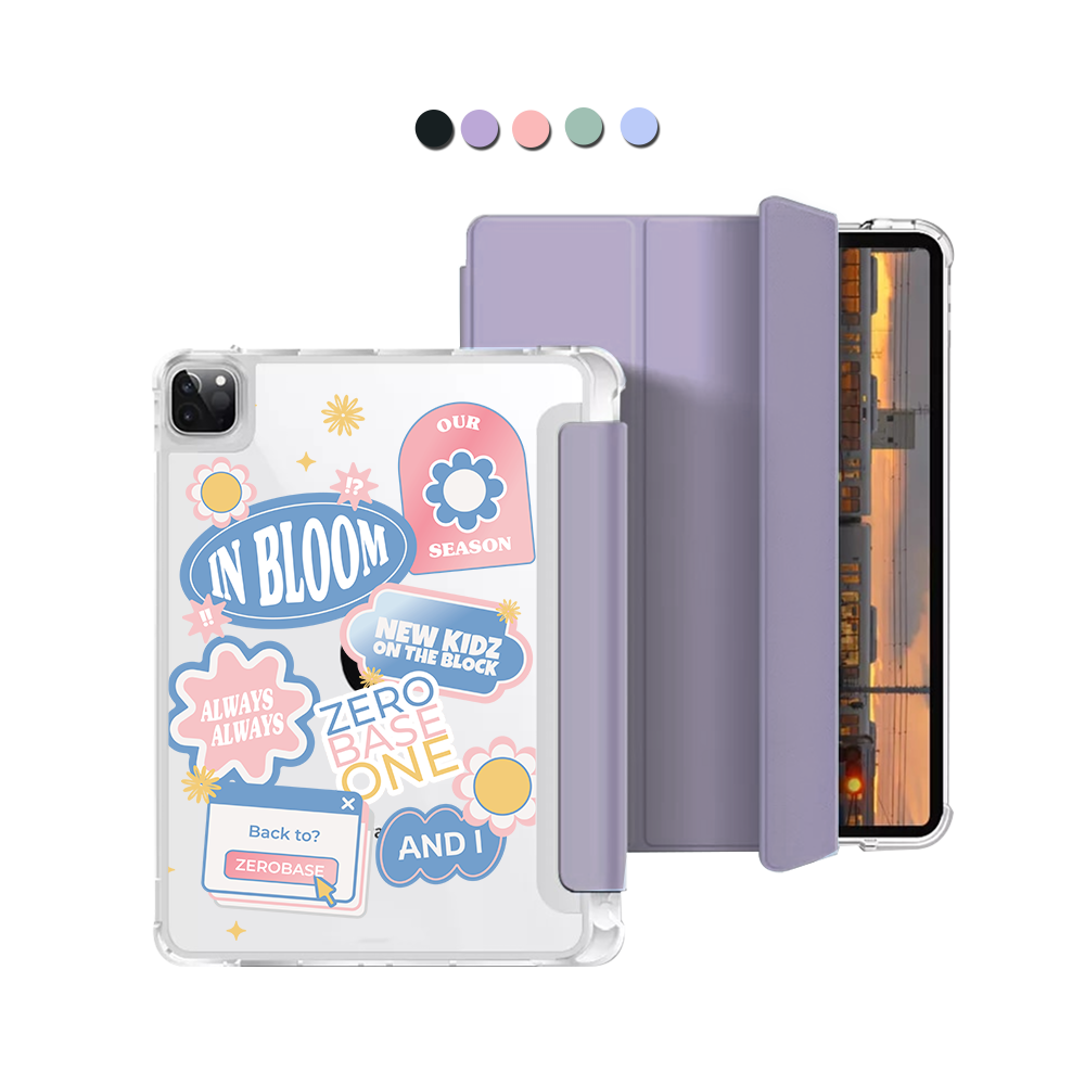 iPad Macaron Flip Cover - Zerobaseone Song Sticker Pack