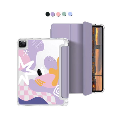 iPad Macaron Flip Cover - Abstract Flower 4.0
