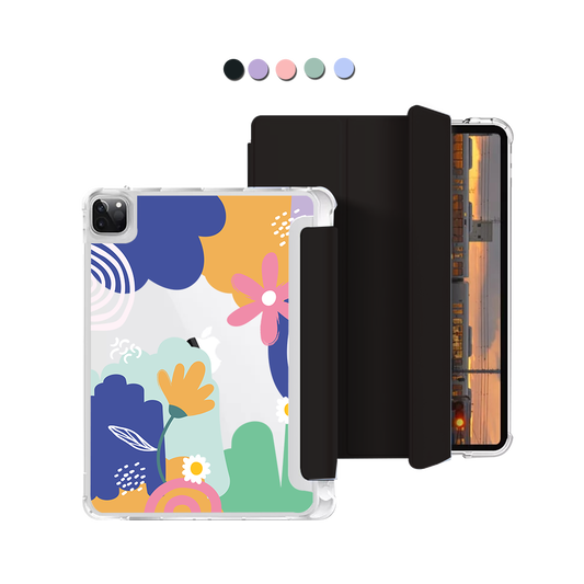 iPad Macaron Flip Cover - Abstract Flower 1.0