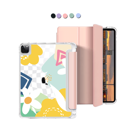 iPad Macaron Flip Cover - Abstract Flower 2.0