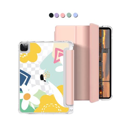 iPad Macaron Flip Cover - Abstract Flower 2.0