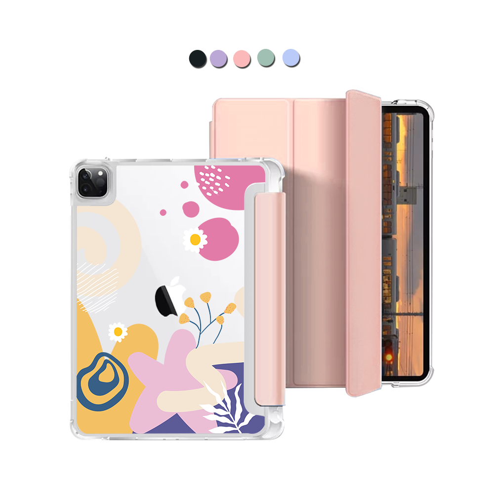 iPad Macaron Flip Cover - Abstract Flower 3.0