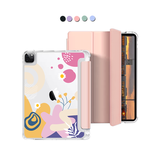 iPad Macaron Flip Cover - Abstract Flower 3.0