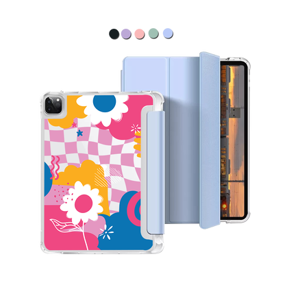 iPad Macaron Flip Cover - Abstract Flower 5.0