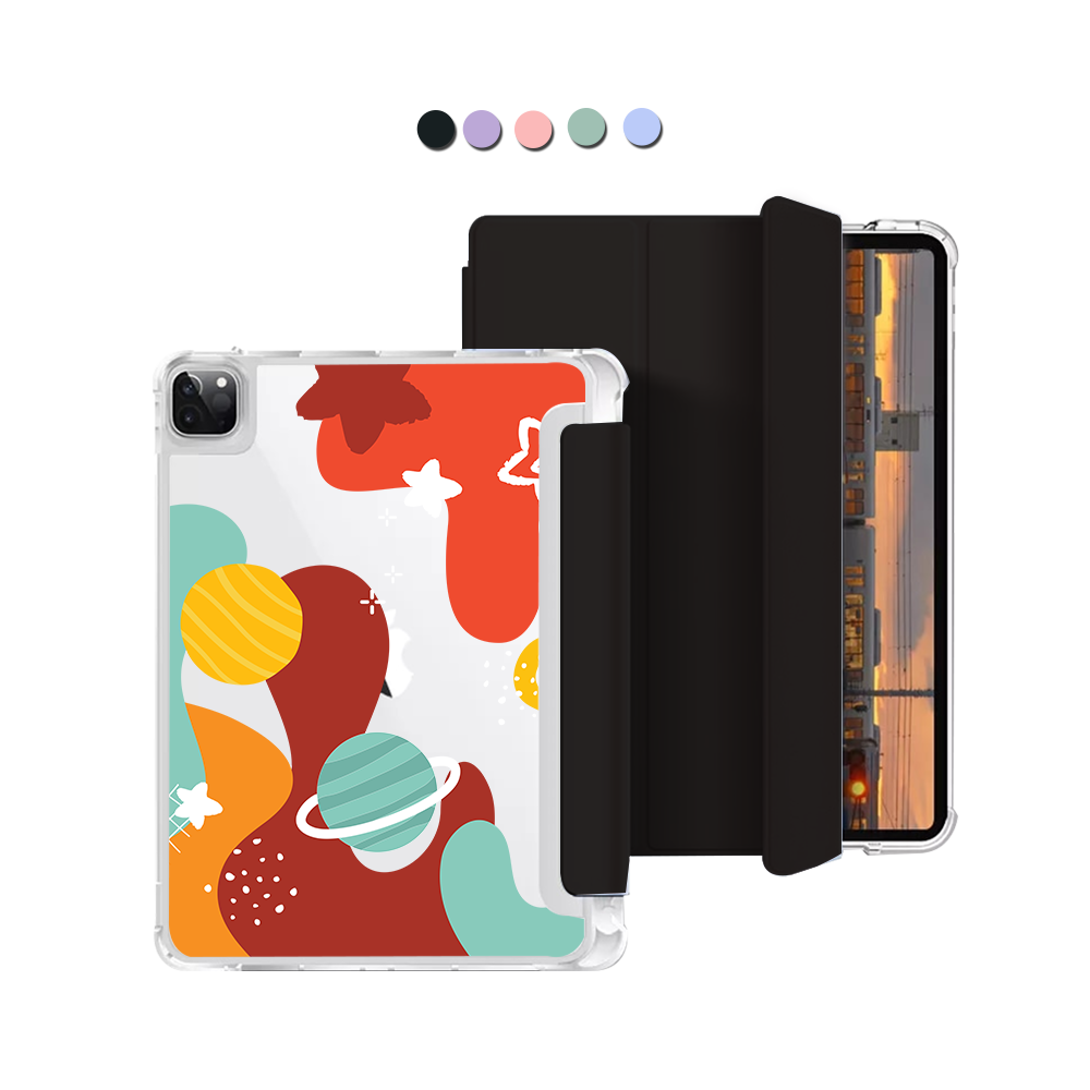 iPad Macaron Flip Cover - Abstract Planet 2.0