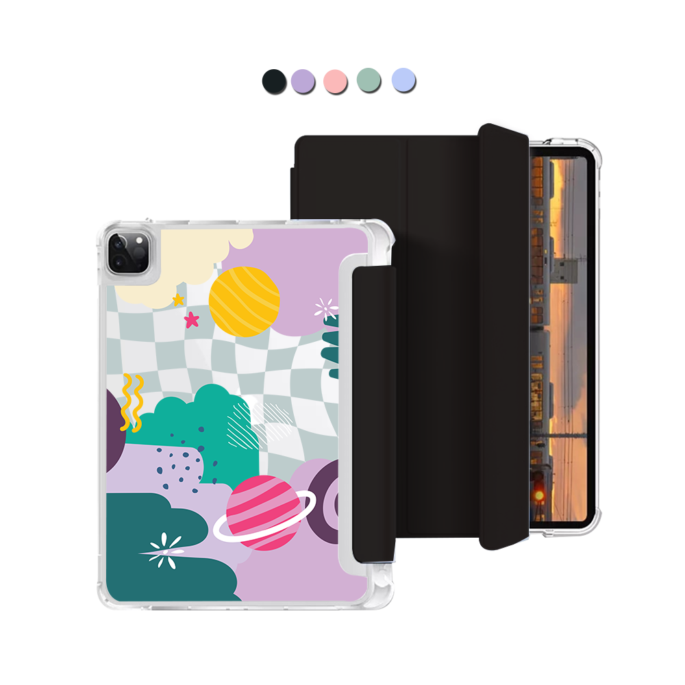 iPad Macaron Flip Cover - Abstract Planet 3.0