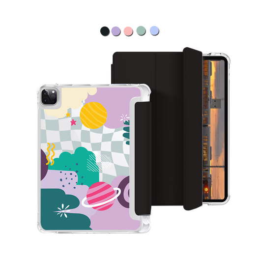 iPad Macaron Flip Cover - Abstract Planet 3.0