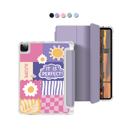 iPad Macaron Flip Cover - Abstract Quotes