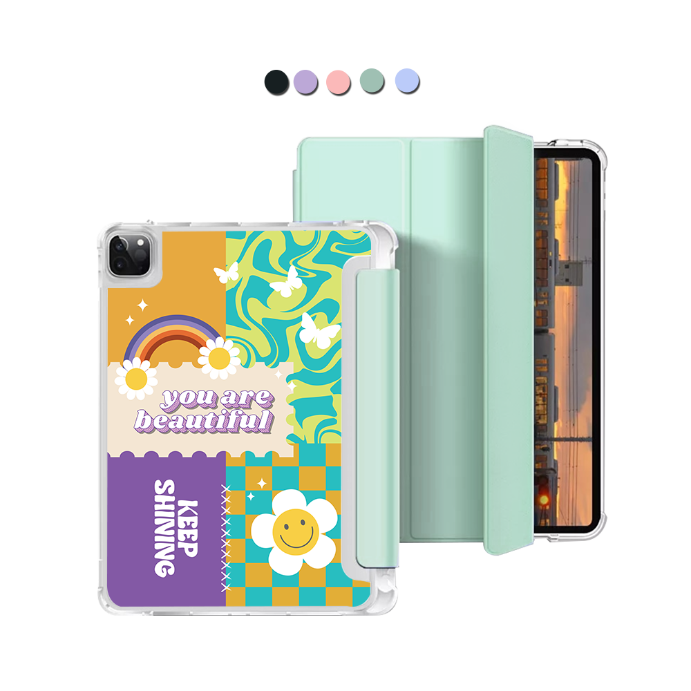 iPad Macaron Flip Cover - Abstract Quotes 6.0