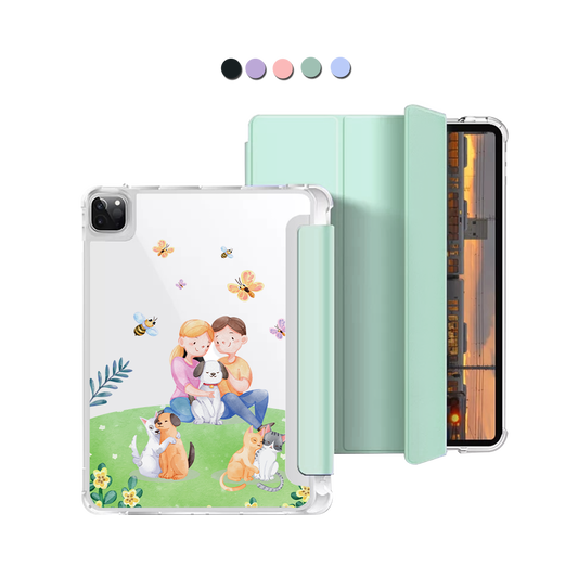 iPad Macaron Flip Cover - Adorable Animals