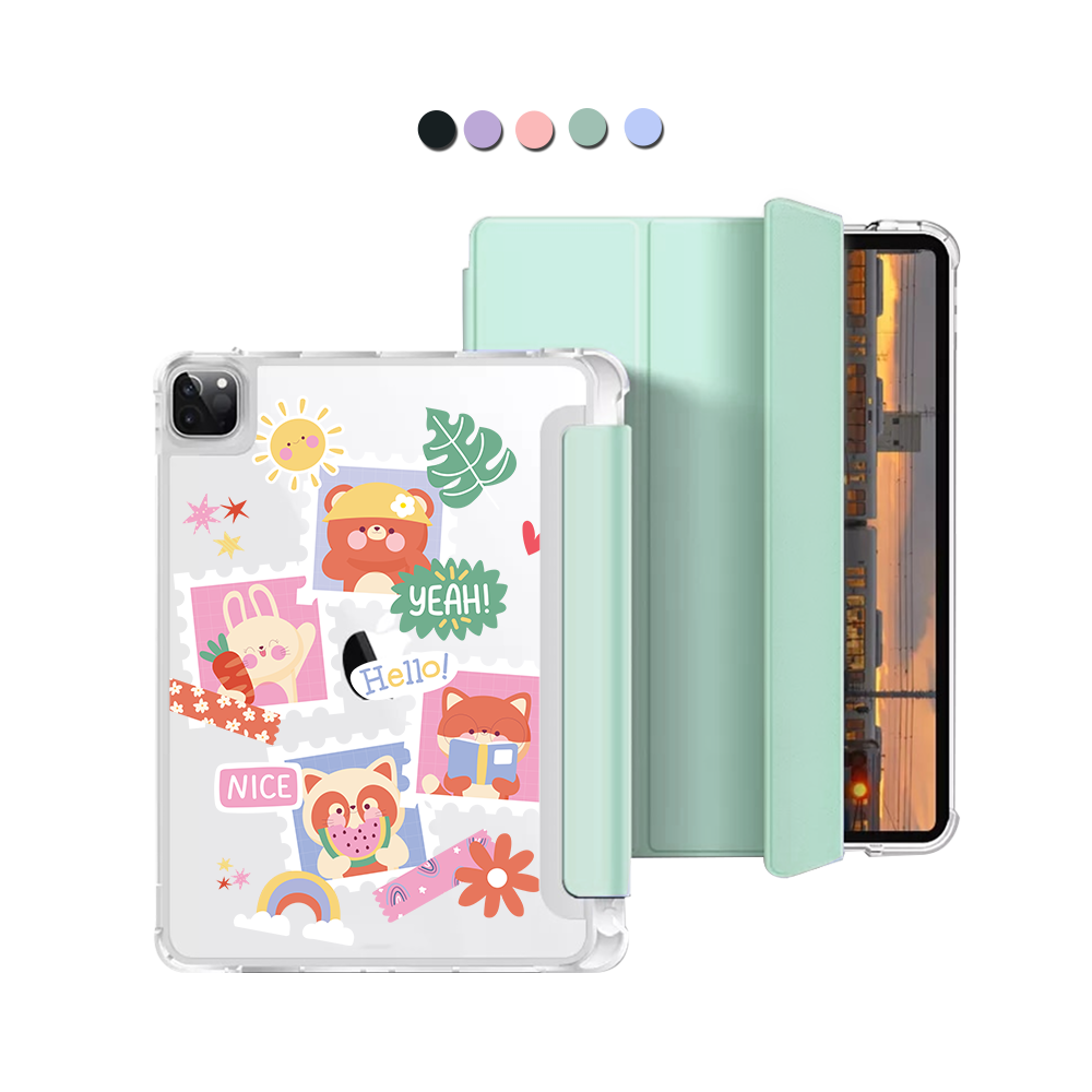 iPad Macaron Flip Cover - Animal Squad