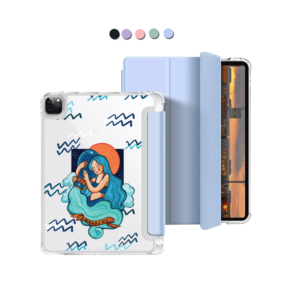 iPad Macaron Flip Cover - Aquarius
