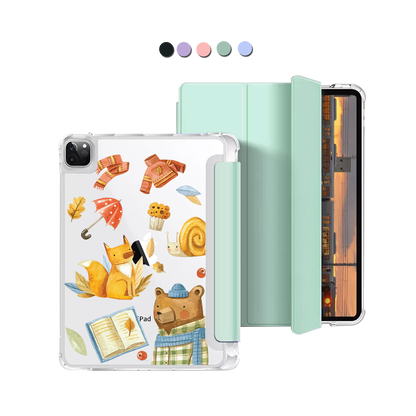 iPad Macaron Flip Cover - Bear & Fox