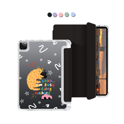 iPad Macaron Flip Cover - Busy Doing Nothing