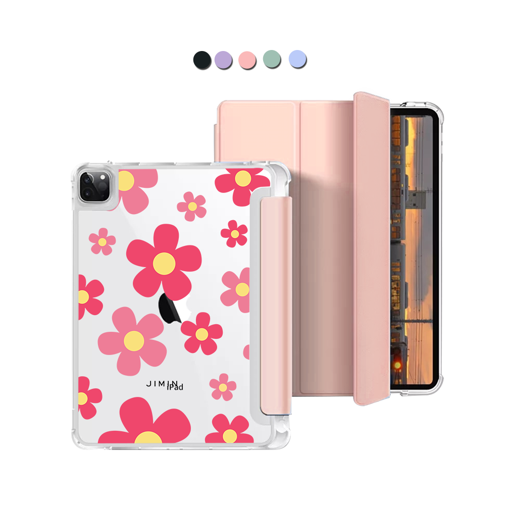 iPad Macaron Flip Cover - Daisy Blush