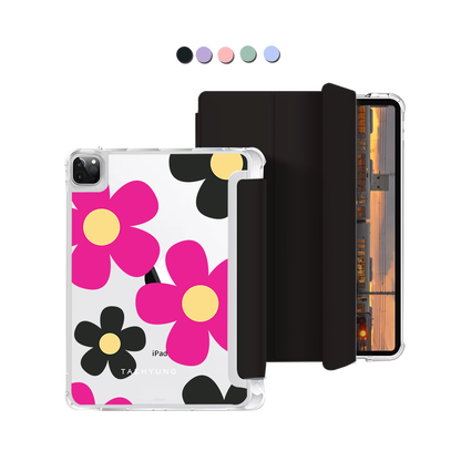 iPad Macaron Flip Cover - Daisy Hot Pink