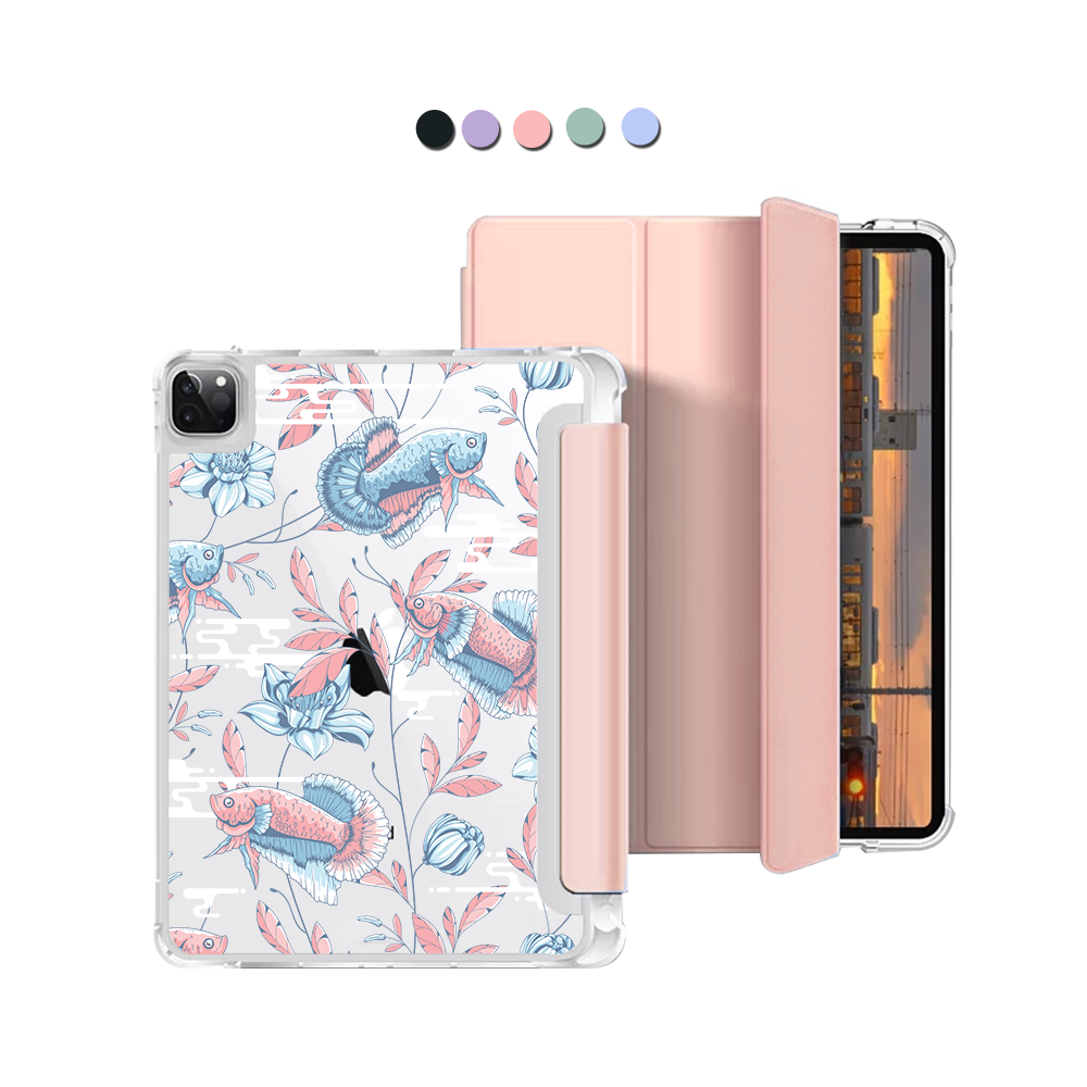 iPad Macaron Flip Cover - Fish & Floral 3.0