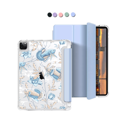 iPad Macaron Flip Cover - Fish & Floral 4.0