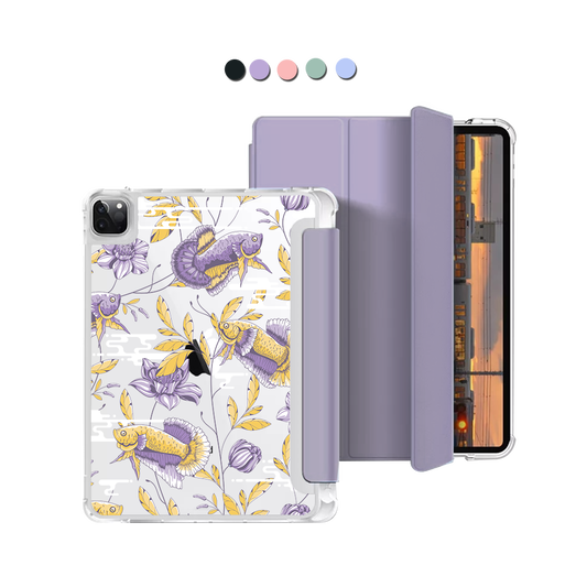 iPad Macaron Flip Cover - Fish & Floral 5.0