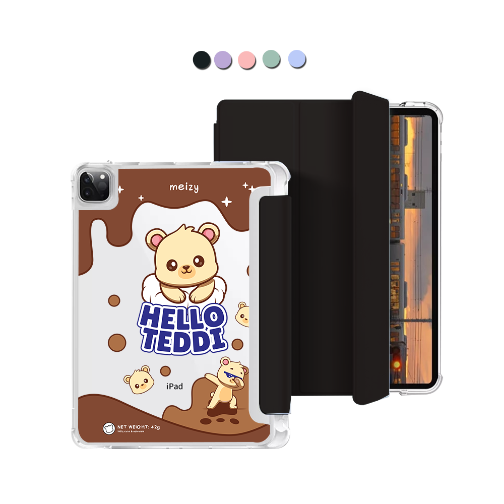 iPad Macaron Flip Cover - Hello Teddy 1.0