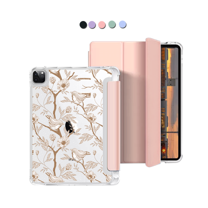 iPad Macaron Flip Cover - Lovebird Monochrome 3.0