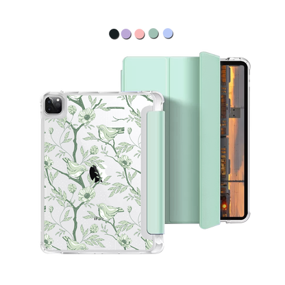iPad Macaron Flip Cover - Lovebird Monochrome 4.0