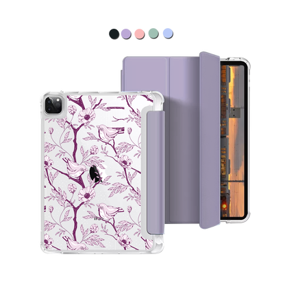 iPad Macaron Flip Cover - Lovebird Monochrome 5.0