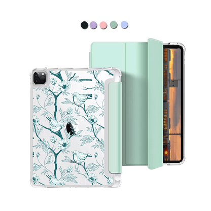 iPad Macaron Flip Cover - Lovebird Monochrome 6.0