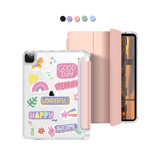 iPad Macaron Flip Cover - Motivation Sticker Pack 2.0