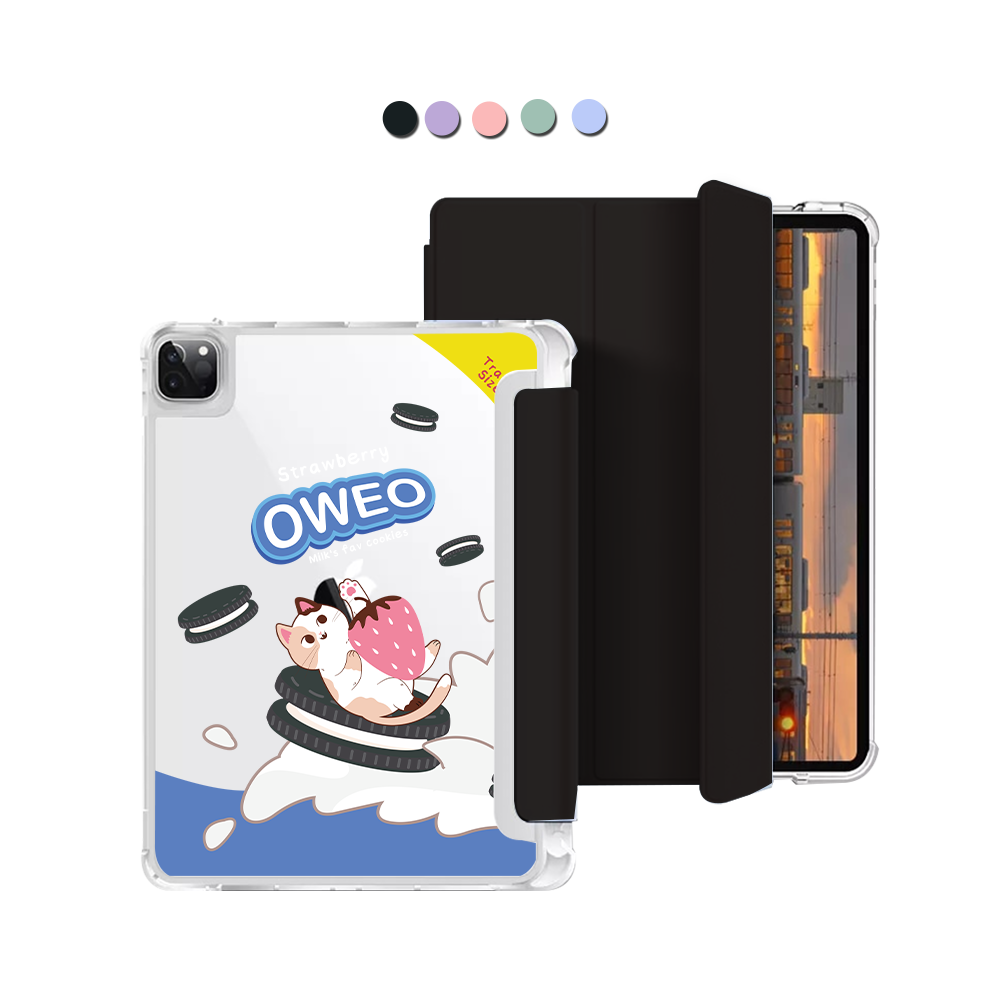 iPad Macaron Flip Cover - Oweo Cat