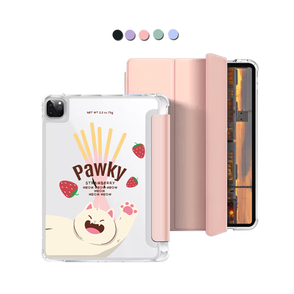 iPad Macaron Flip Cover - Pawky Cat