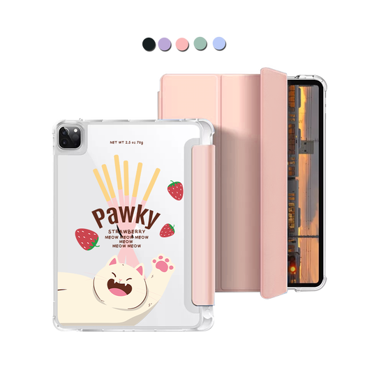 iPad Macaron Flip Cover - Pawky Cat