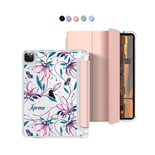 iPad Macaron Flip Cover - Pink Tulip