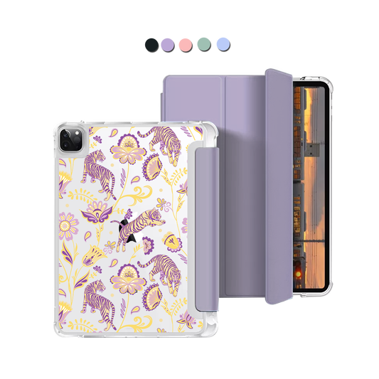 iPad Macaron Flip Cover - Tiger & Floral 4.0