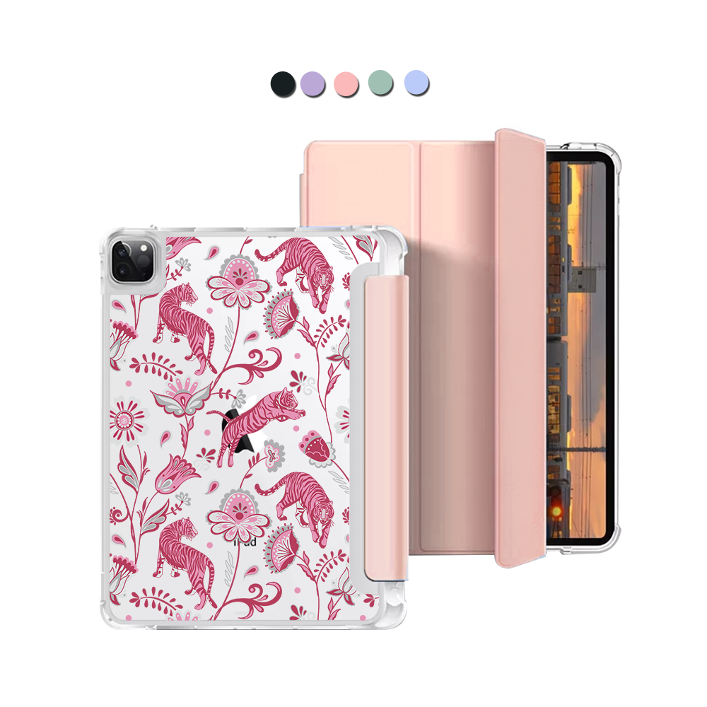 iPad Macaron Flip Cover - Tiger & Floral 7.0
