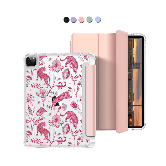 iPad Macaron Flip Cover - Tiger & Floral 7.0