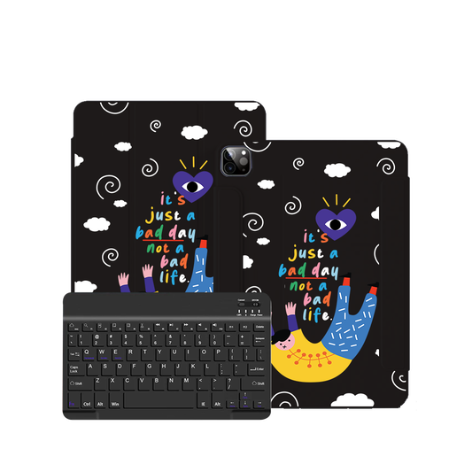 iPad / Android Tab Wireless Keyboard Flipcover - Bad Day