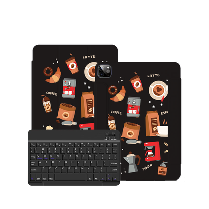 iPad / Android Tab Wireless Keyboard Flipcover - Barista