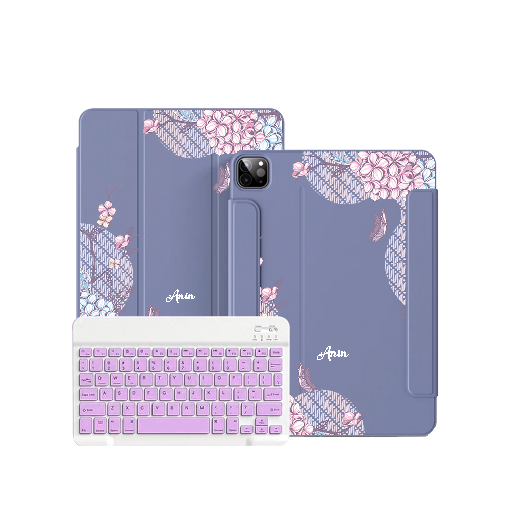 iPad Wireless Keyboard Flipcover - Batik Floral