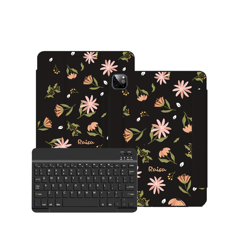 iPad Wireless Keyboard Flipcover - Cosmos Flower