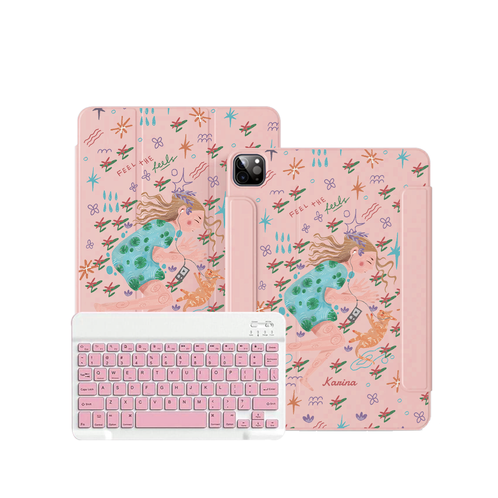 iPad / Android Tab Wireless Keyboard Flipcover - Feel the Feels